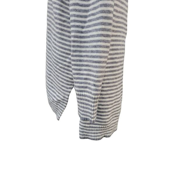 Anthropologie Serena‎ Sweater Size Medium Grey Striped Oversized Soft Pullover - Picture 6 of 15